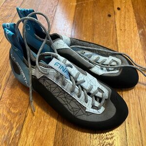 La Sportiva Black and Blue Athletic Shoes for Climbing